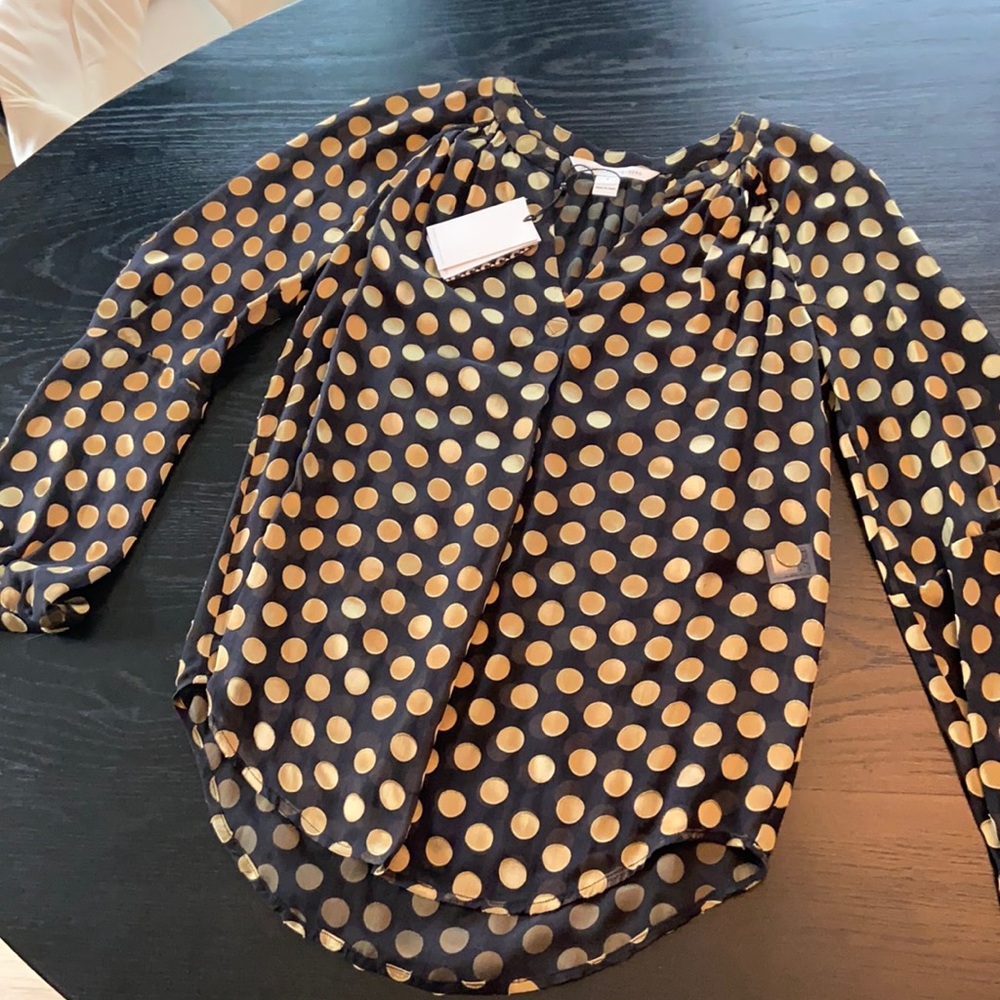 Diane Von Furstenberg Polka Dot Blouse